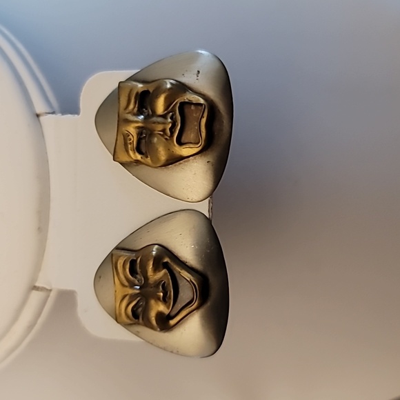 Vintage Comedy/Tragedy Earrings - Picture 2 of 4